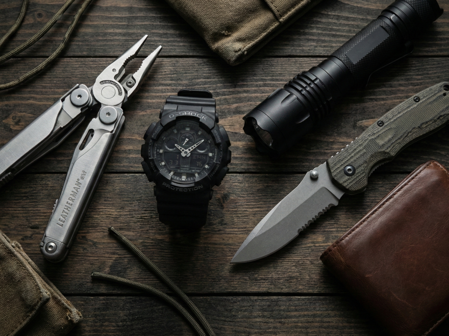 "Não sabe o que dar de presente? Esqueça as gravatas. Veja nosso guia de presentes para homens táticos: de multitools Leatherman a relógios G-Shock indestrutíveis."
